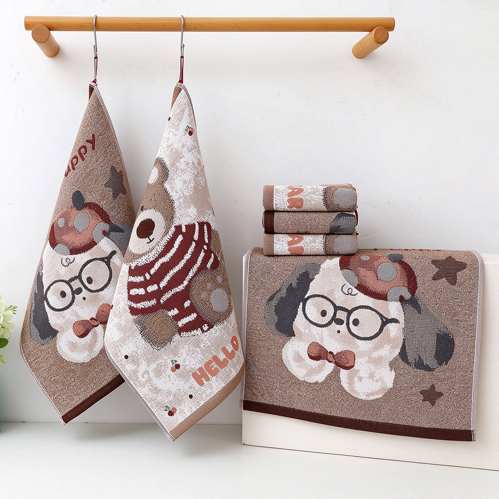 Puppy & Bear Series Towels – Set of 2