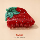 Rhinestone Strawberry Claw