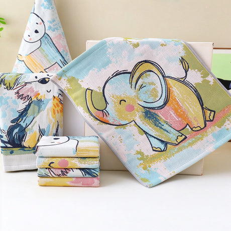 Crayon Animal Series Towels – Set of 4