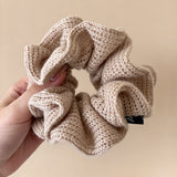 Vintage Double-Layer Knitted Scrunchie