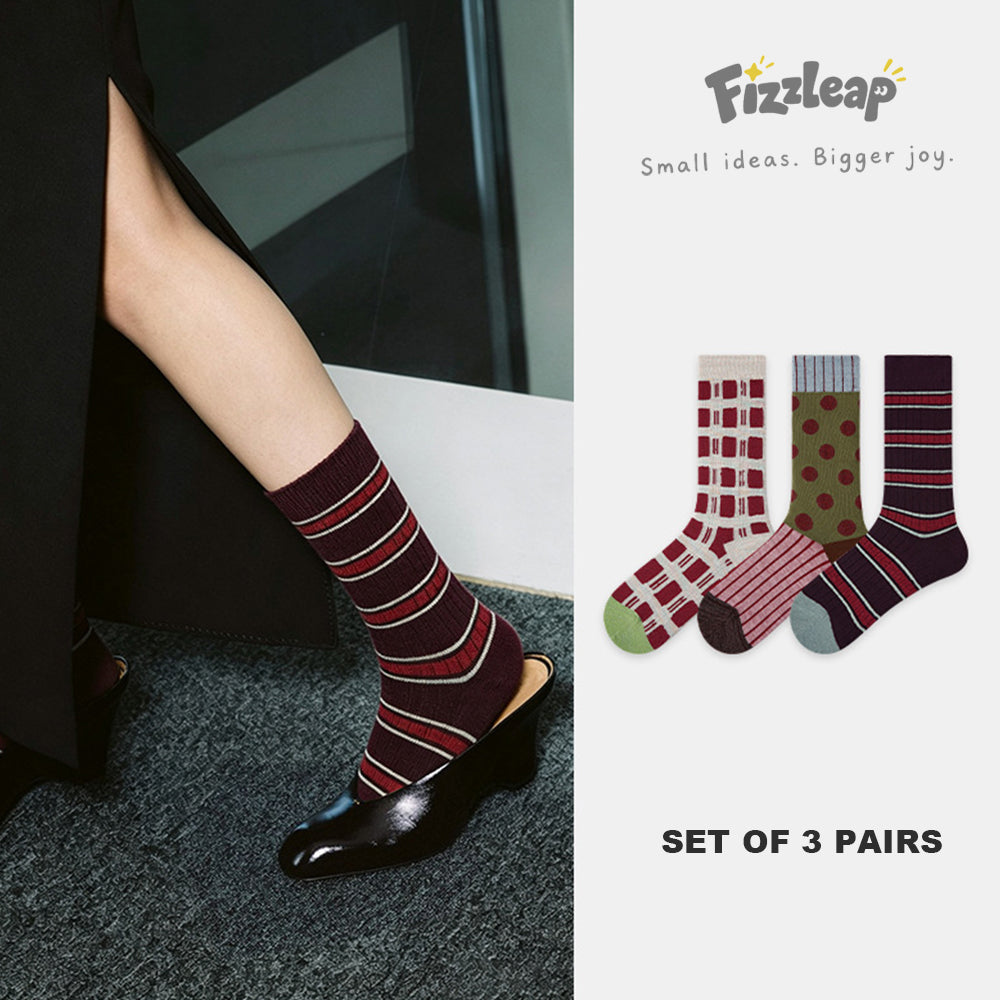Burgundy Rhythm Socks