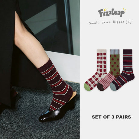 Burgundy Rhythm Socks