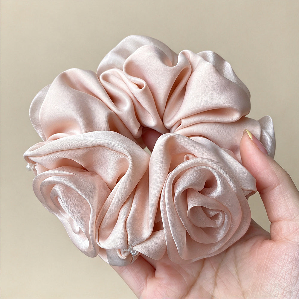 Rose Satin Scrunchie