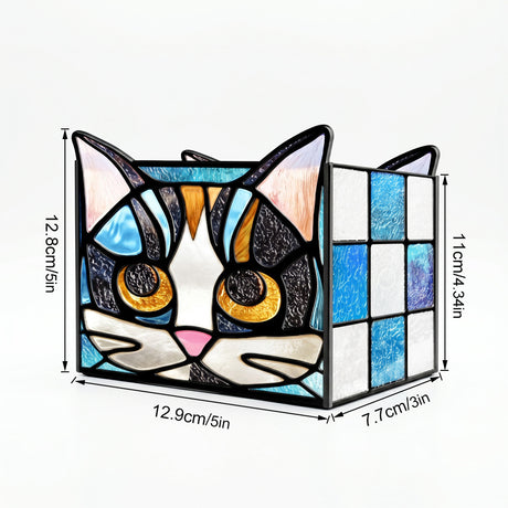 Embossed Stained Glass Puzzle Pen Holder