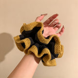 Yellow Knitted Scrunchie