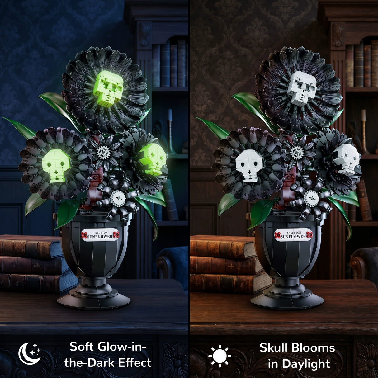 Glow Skull Flower Building Set