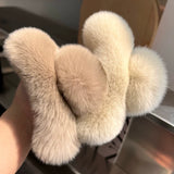 Rex Rabbit Fur Large Claw Clip