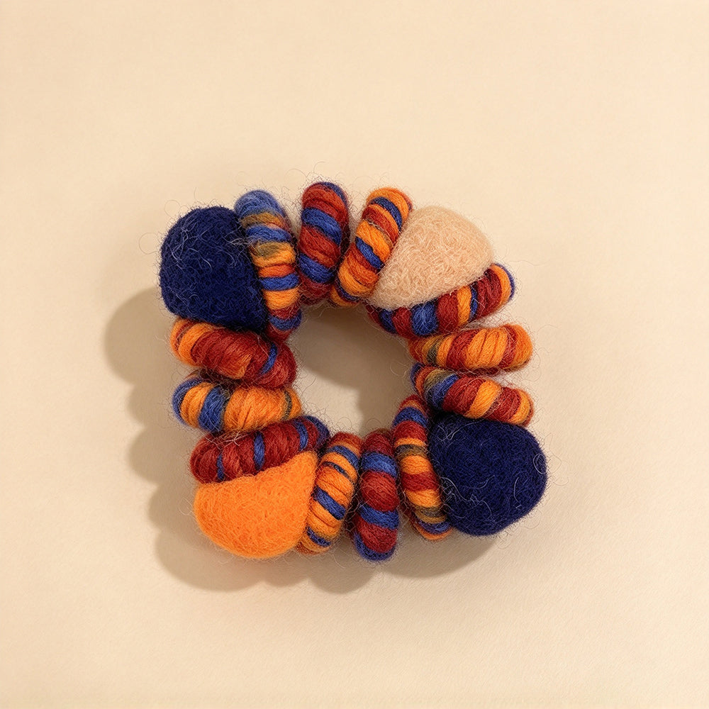 High-Stretch Coiled Yarn Scrunchie