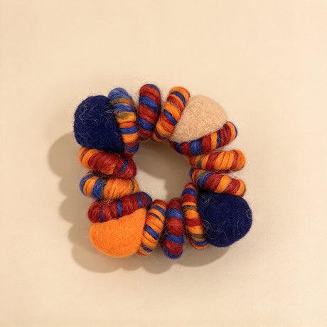 High-Stretch Coiled Yarn Scrunchie