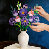 Purple Aura Building Block Flower Bouquet