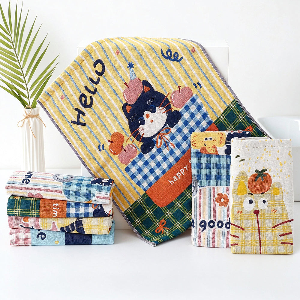 Cat Series Towels – Set of 4