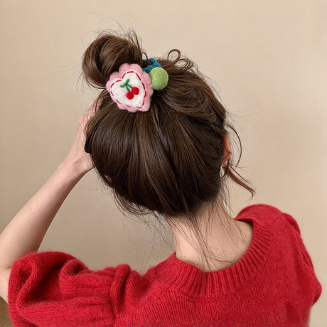 Felt Heart Stretch Scrunchie