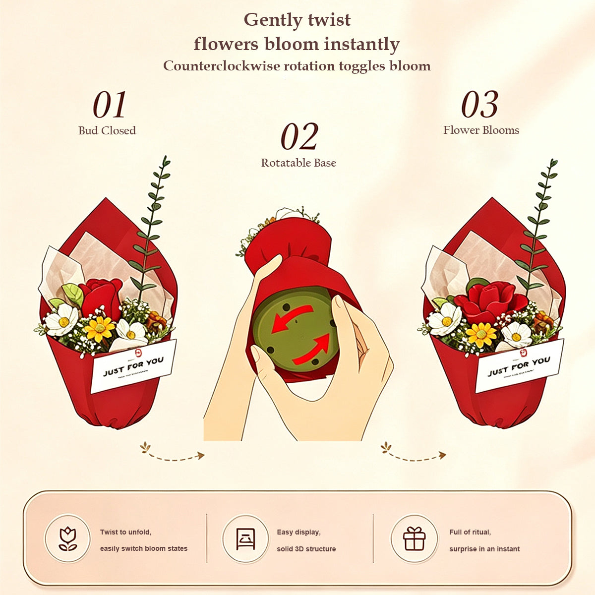 Handheld Rose  Building Bouquet Set