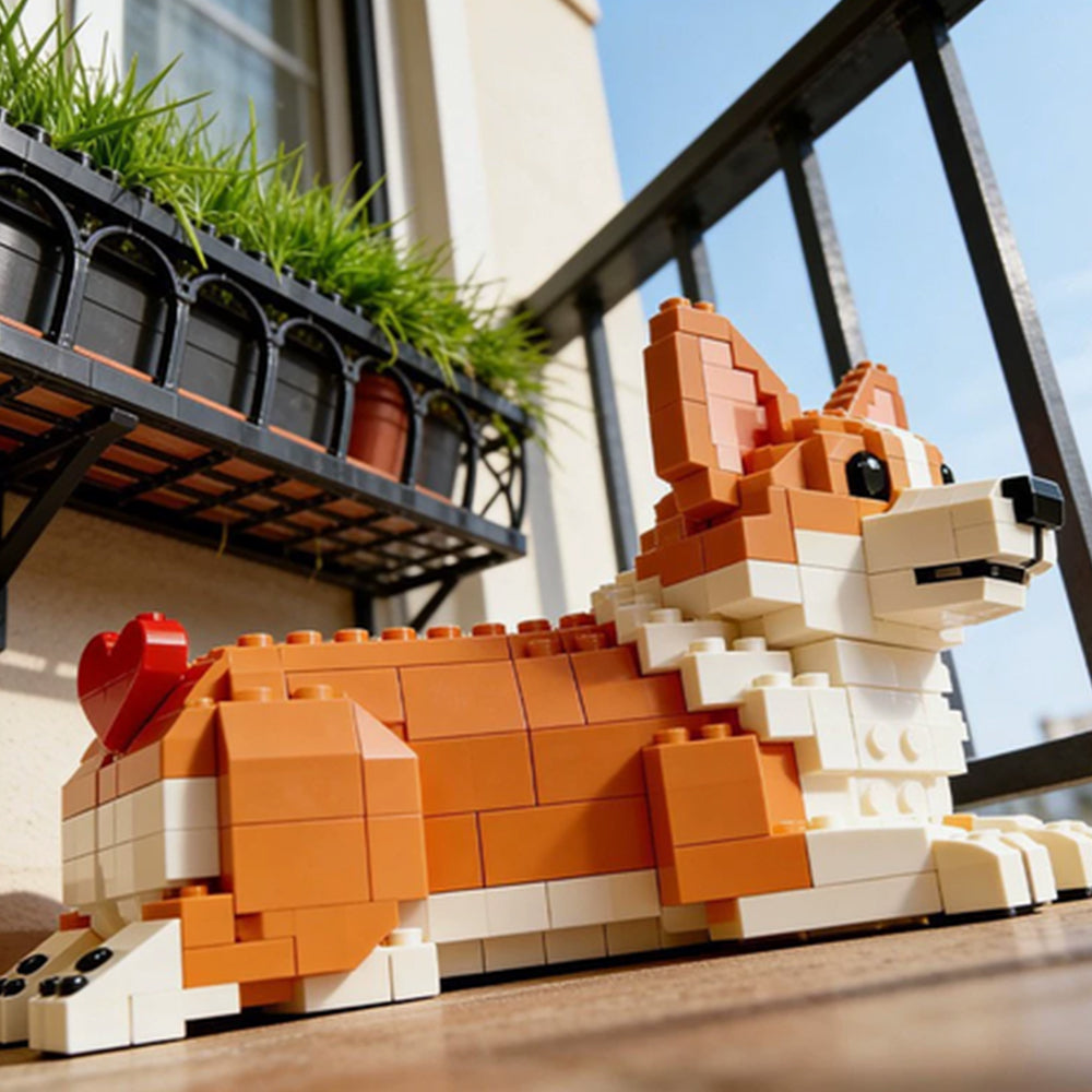 Heart Corgi Building Block set