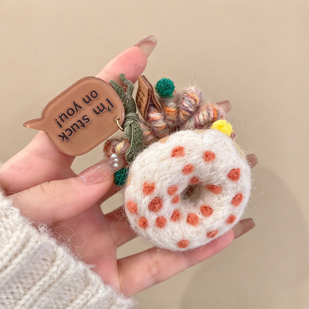 Donut Felt Stretch Scrunchie
