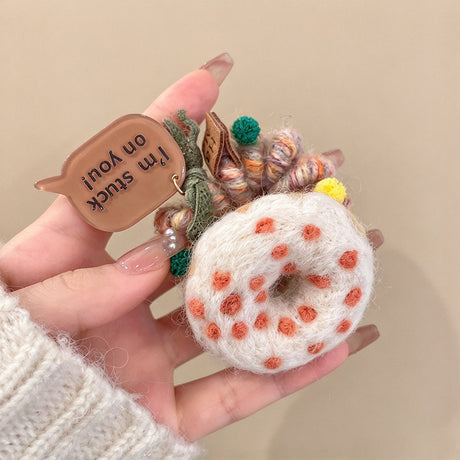 Donut Felt Stretch Scrunchie