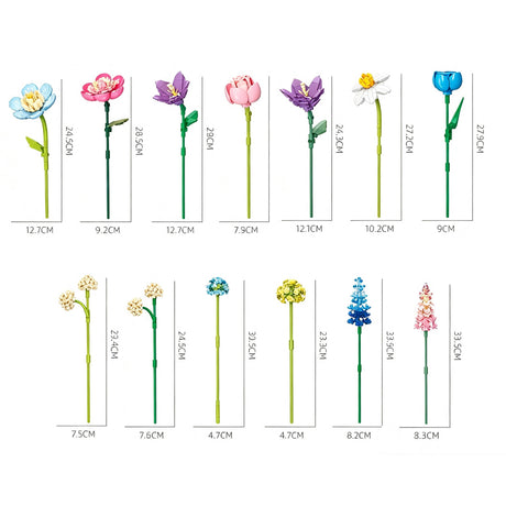 Colorful Bloom Building Bouquet Set