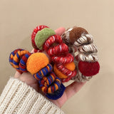 High-Stretch Coiled Yarn Scrunchie
