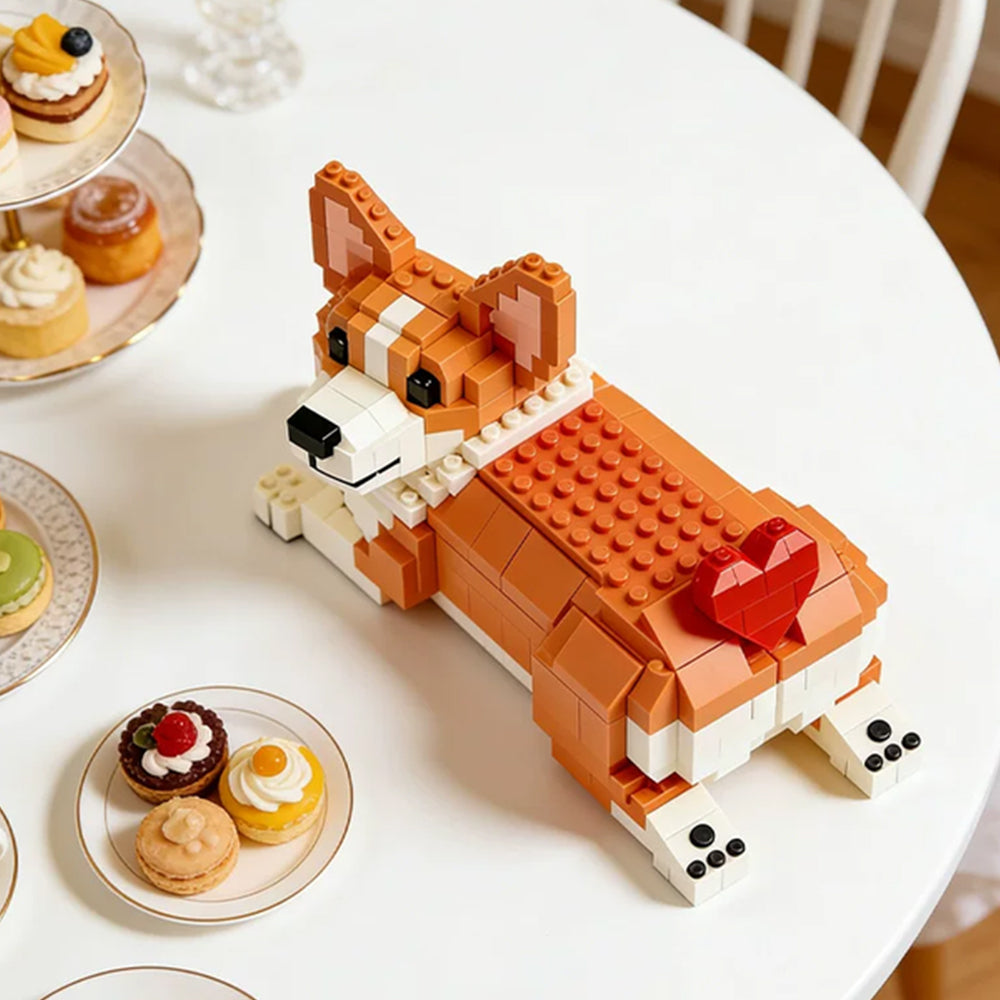 Heart Corgi Building Block set