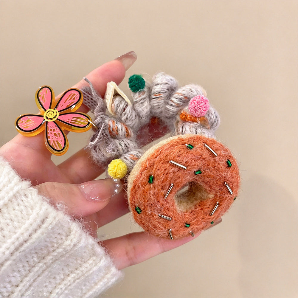 Donut Felt Stretch Scrunchie