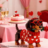 Cowboy Dachshund Building Block Set