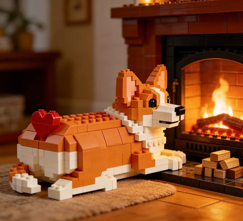Heart Corgi Building Block set