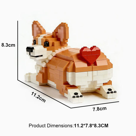 Cowboy Dachshund Building Block Set