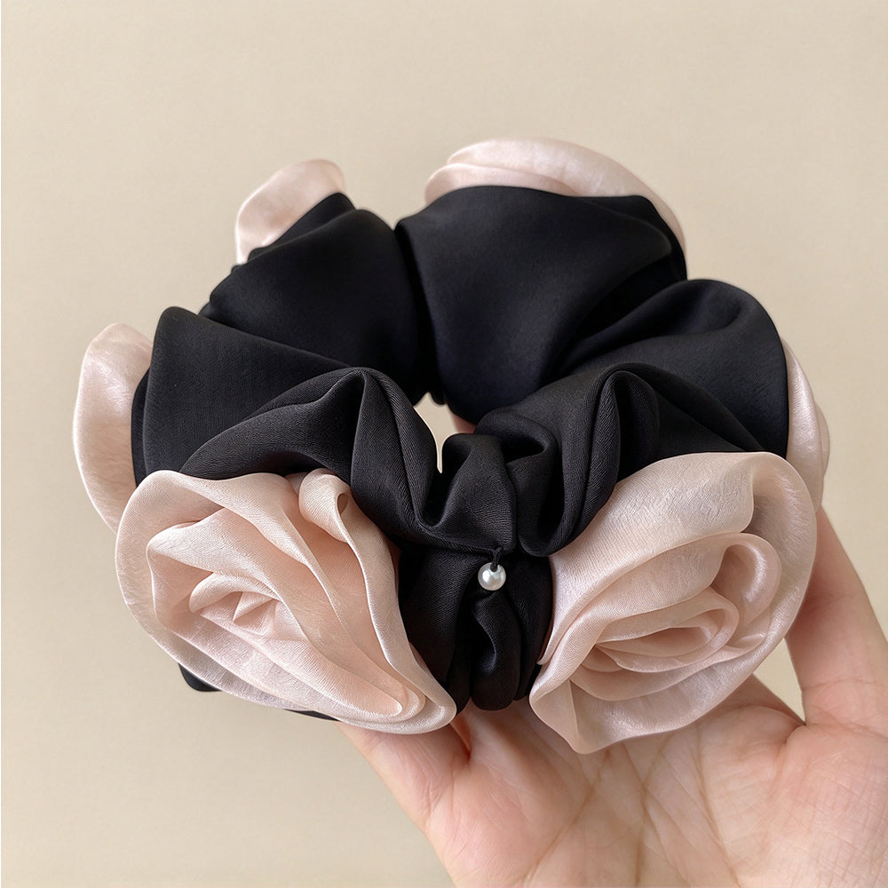 Rose Satin Scrunchie