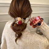 High-Stretch Coiled Yarn Scrunchie