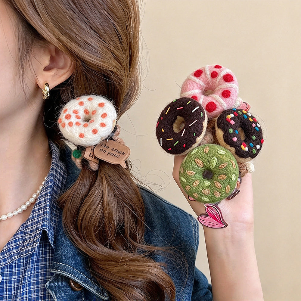 Donut Felt Stretch Scrunchie