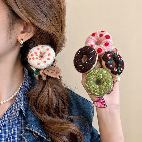 Donut Felt Stretch Scrunchie