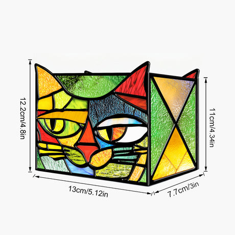 Embossed Stained Glass Puzzle Pen Holder