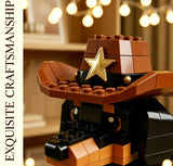 Cowboy Dachshund Building Block Set