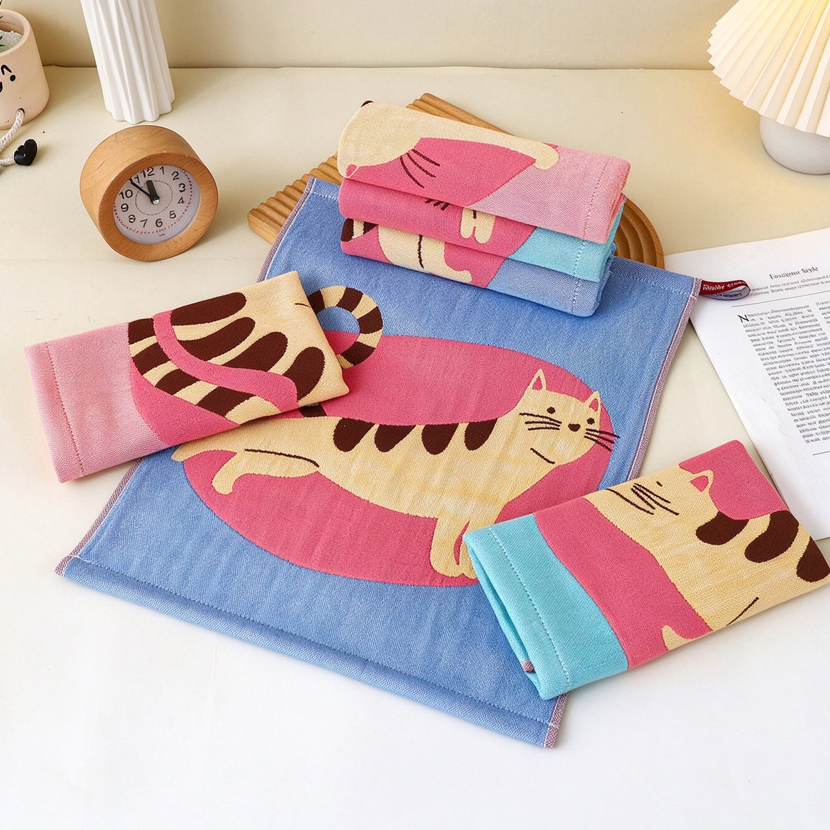 Lazy Cat Series Towels – Set of 3