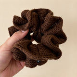 Vintage Double-Layer Knitted Scrunchie