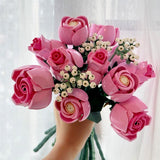 Pink Rose Building Bouquet Set