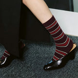 Burgundy Rhythm Socks