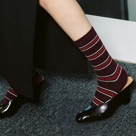 Burgundy Rhythm Socks