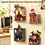 Festive Wooden House Magnetic 3D Puzzle Kit
