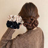 Vintage Double-Layer Knitted Scrunchie