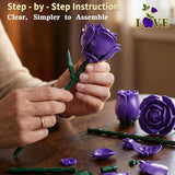 Purple Rose Building Bouquet Set