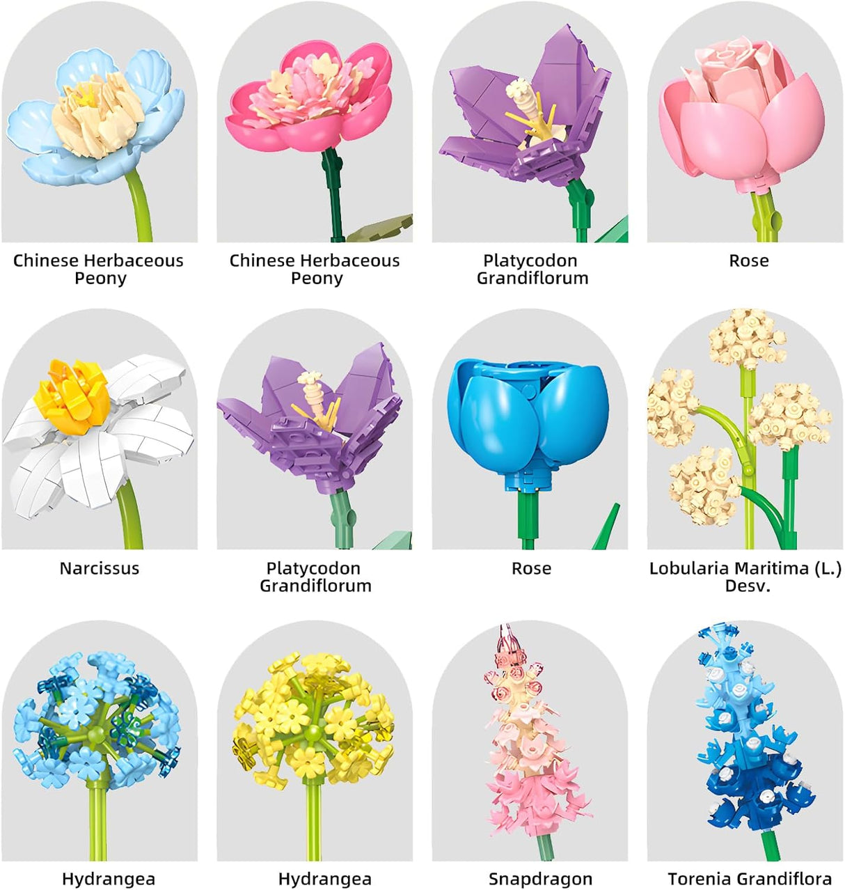 Colorful Bloom Building Bouquet Set