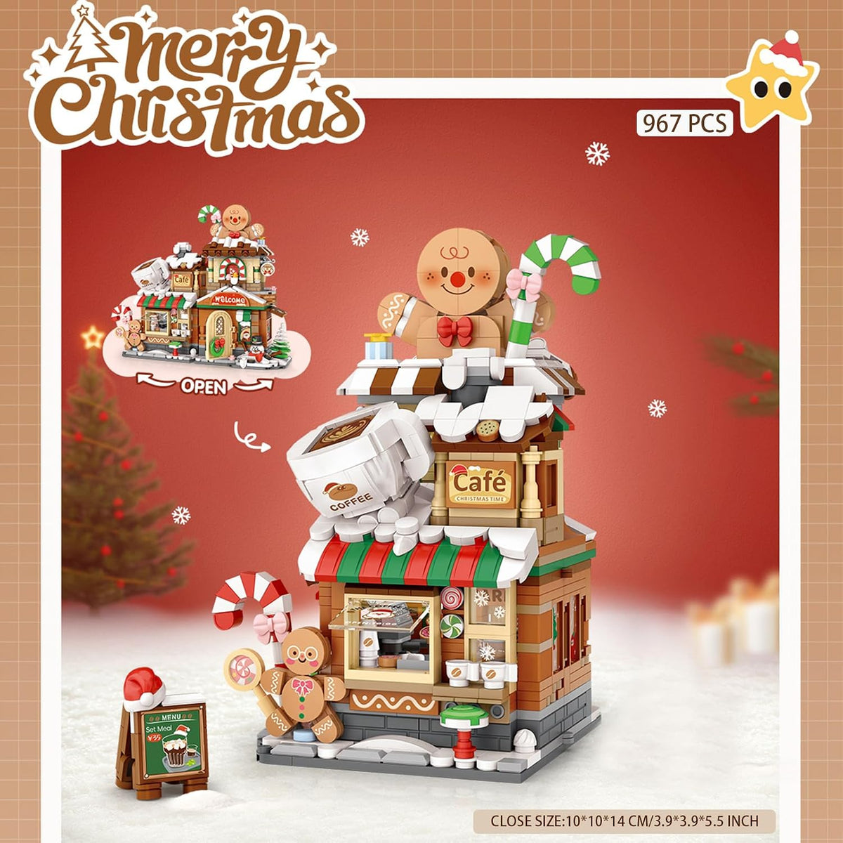 Christmas City Café Building Block Set