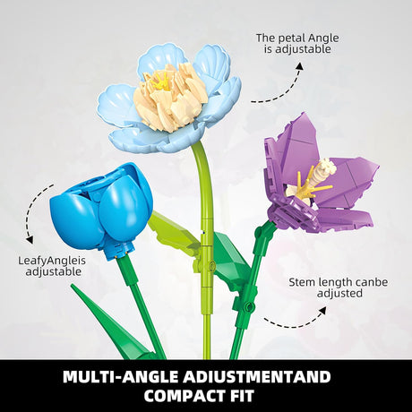 Colorful Bloom Building Bouquet Set
