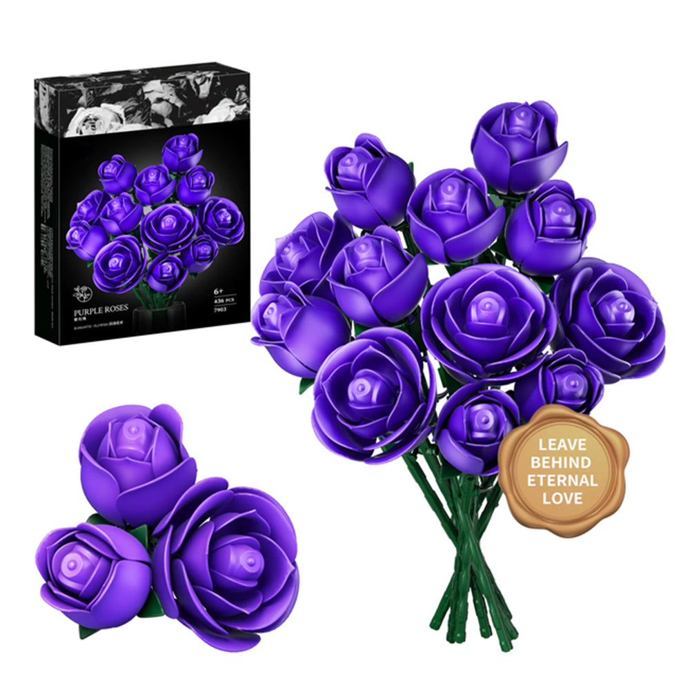 Black Rose Building Bouquet Set