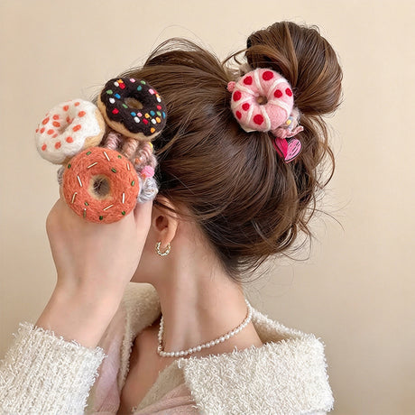 Donut Felt Stretch Scrunchie