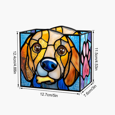 Embossed Stained Glass Puzzle Pen Holder