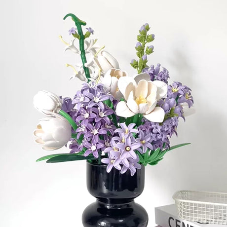 Purple Romantic Building Block Bouquet Set
