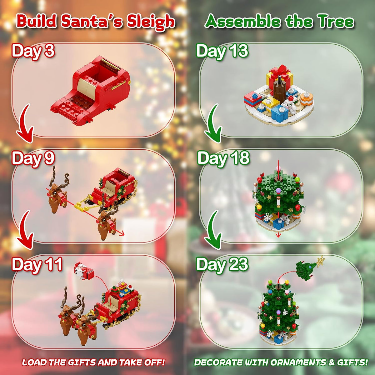 2026 Christmas Tree Building Block Set Advent Calendar