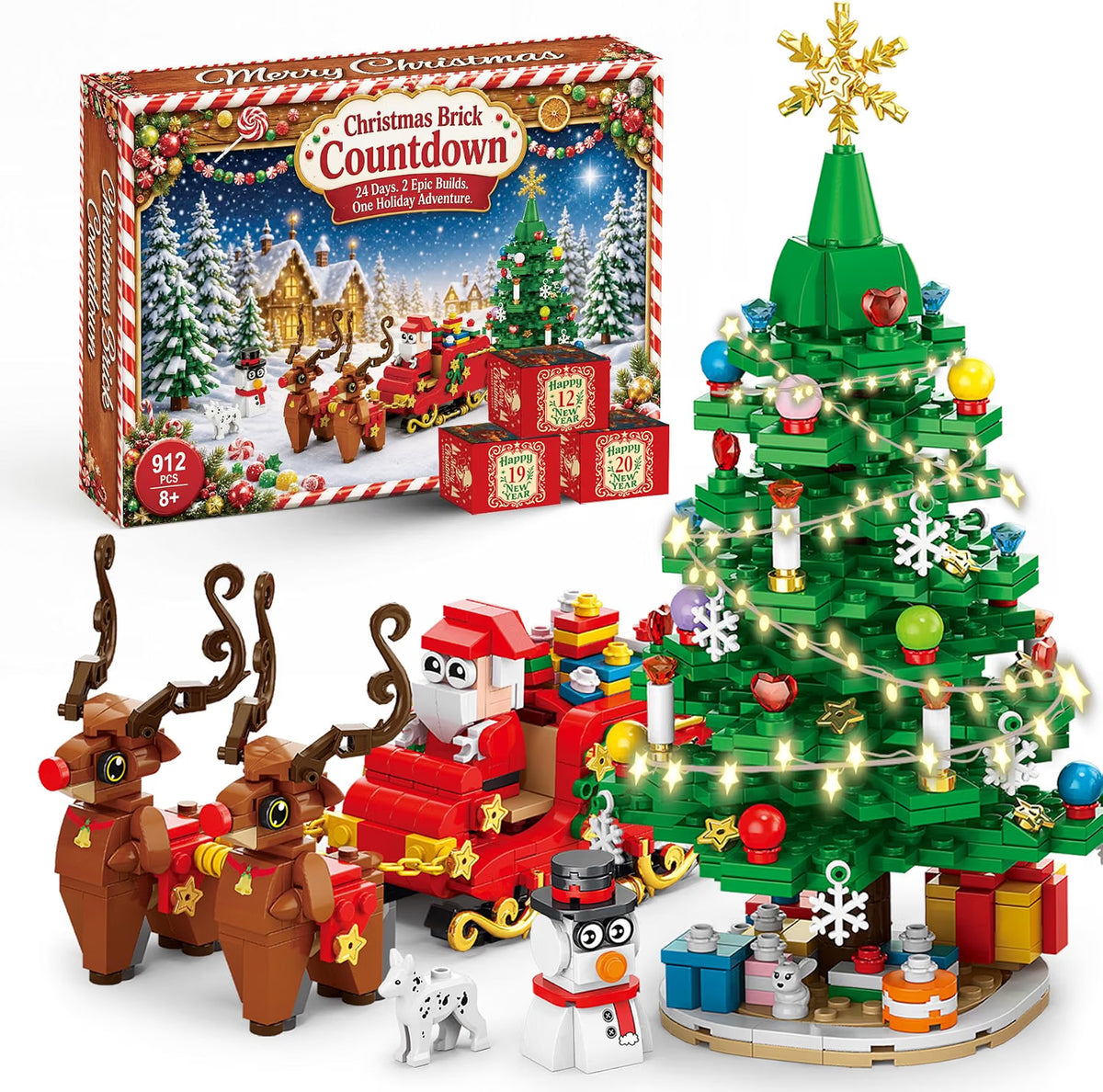 2026 Christmas Tree Building Block Set Advent Calendar